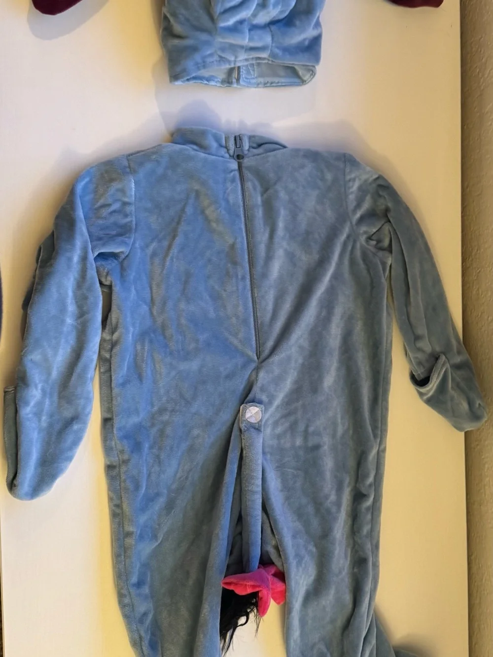 Disney Eeyore Infant Plush Jumpsuit Costume — Grey with Pink Accent